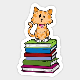 Cat in a Bookshop Sticker